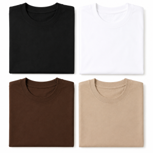 Kids Plain T-Shirts Neutral Colours Kids Minimal Everyday Tees